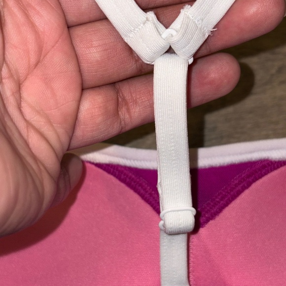 PINK Victoria's Secret Pink and White Sports Bra - Picture 5 of 10